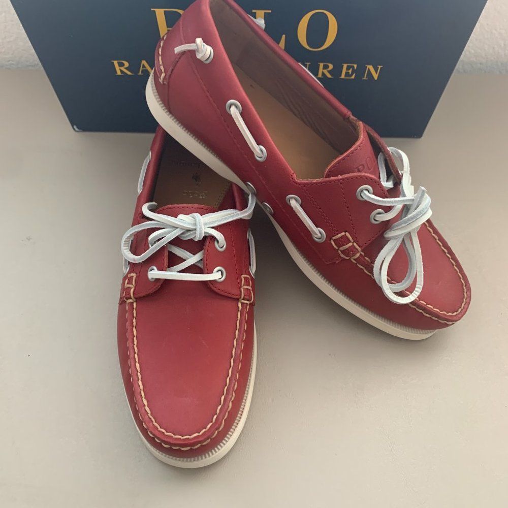 POLO RALPH LAUREN Merton Red Classic Leather - Picture 3 of 13
